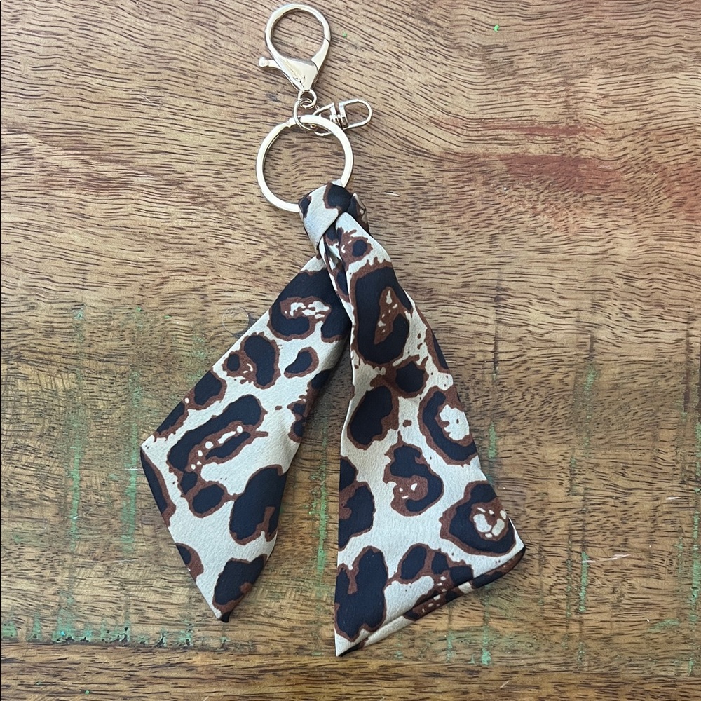 Leopard Print Keychain Accessory, leopard print purse charm